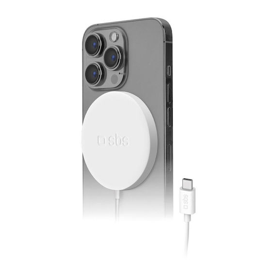 SBS Magsafe-Ladegerät Und USB-C Kabel 15W Weiß