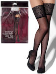 Kiss Me Lingerie Socks with Lace Black