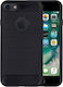 Sonique Brushed Carbon Silicone Back Cover Black (iPhone 8/7)