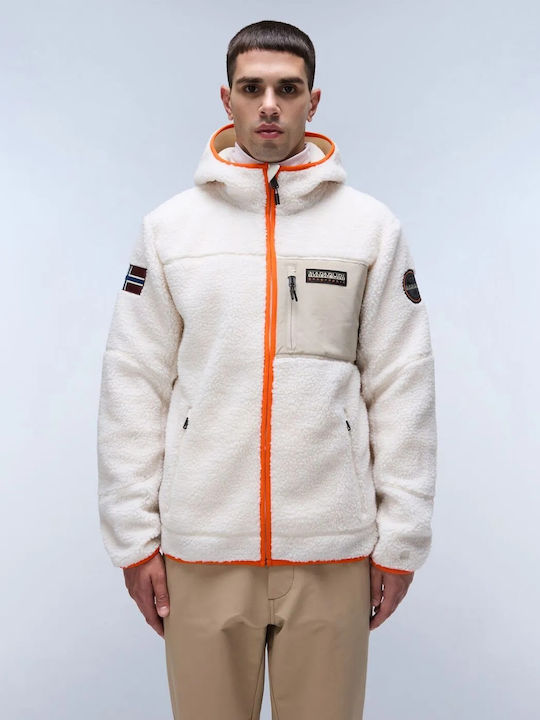 Napapijri Yupik Men's Fleece Cardigan Ivory