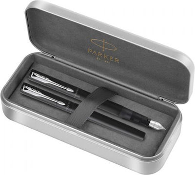 Parker Vector XL CT Σετ Στυλό Rollerball με Πένα Μαύρο σε Θήκη (σε Μεταλλική Κασετίνα)