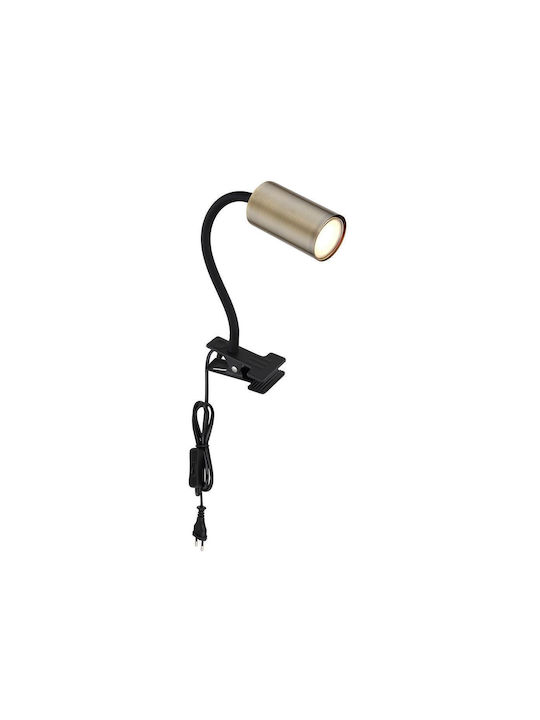 Globo Lighting Robby Lumină de Birou cu Braț Flexibil pentru Soclu GU10 și Clește în Culoarea Auriu