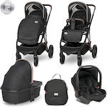 Lorelli Aria 3 in 1 Adjustable 3 in 1 Baby Stroller Suitable for Newborn Black 15kg