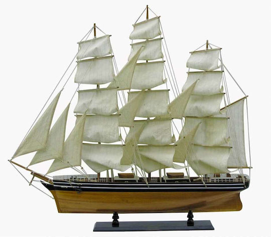 Cutty Sark Коледен Кораб Ветроходна Дървена 83x105см