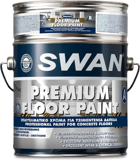 Swan Premium Floor Paint Боядисване на подове Акрил Cement Grey 3кг 01863