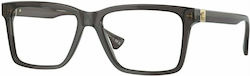 Versace Men's Acetate Grey Prescription Eyeglas...