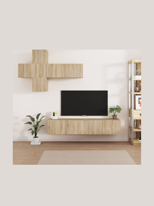 Living Room TV Unit Sonoma Oak 7pcs L80xW30xH30cm