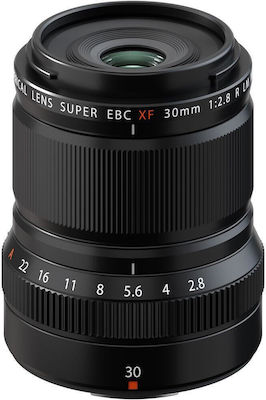 Fujifilm Crop Φωτογραφικός Φακός XF 30mm f/2.8 R LM WR Macro για Fujifilm X Mount Black