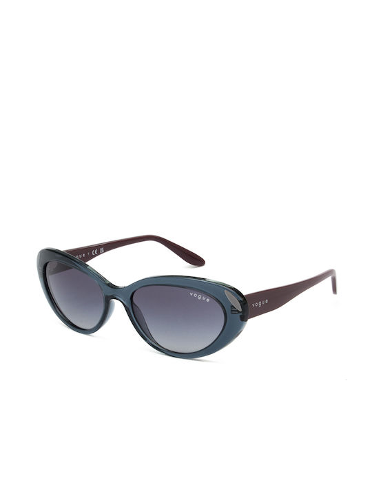 Vogue Sonnenbrillen mit Blau Rahmen und Blau Verlaufsfarbe Linse VO5456S 27644L