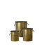 Metallic Decorative Baskets Set 3pcs Aria Trade