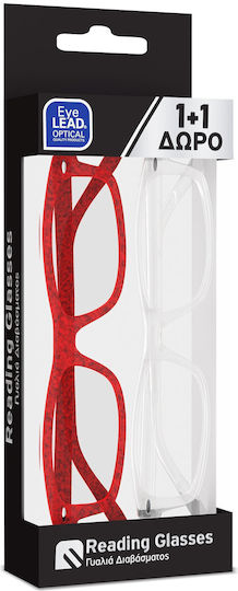 Eyelead Γυναικεία Γυαλιά Πρεσβυωπίας +3.50 Κόκκινα / Διάφανα 2τμχ