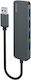 Savio Hub 3 Θυρών USB 3.1 με σύνδεση USB-A Γκρι