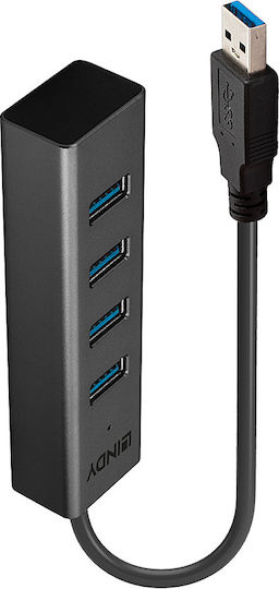 Lindy USB Хъб с 4 USB 3.2 Порта и USB-A Връзка