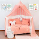 Funna Baby Baby Crib Bedding Set 3pcs Coral