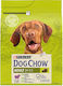 Dog Chow 2.5kg Ξηρά Τροφή χωρίς Γλουτένη για Ενήλικους Σκύλους με Αρνί