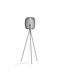 Eglo Romazzina Vintage Floor Lamp H140xW63cm. with Socket for Bulb E27 Gray