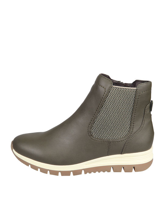 Women's Ankle Boots Platform Khaki