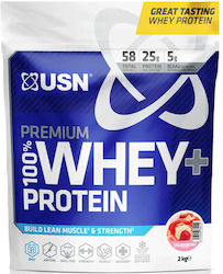 USN 100% Whey+ Premium Πρωτεΐνη Ορού Γάλακτος με Γεύση Φράουλα 2kg