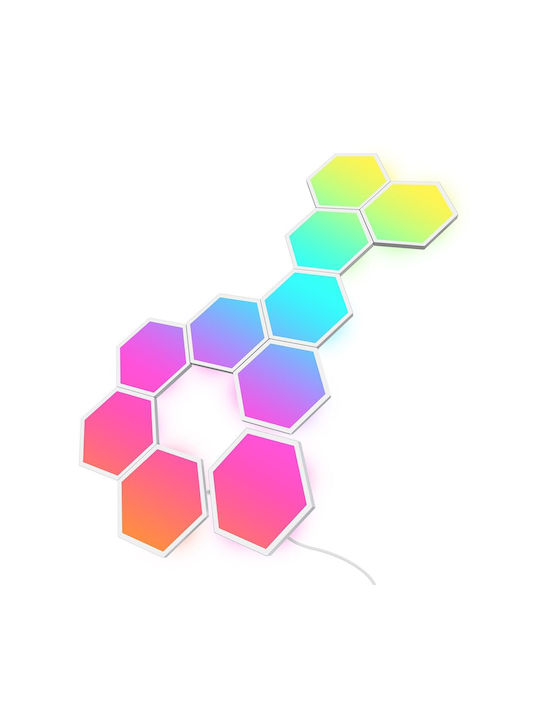 Govee WiFi Διακοσμητικό Φωτιστικό με Φωτισμό RGB Hexagon LED σε Λευκό Χρώμα