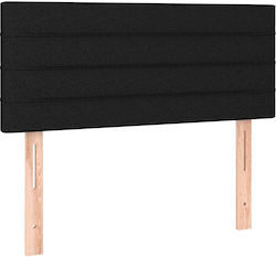 vidaXL Fabric Bed Headboard Black 100x78cm