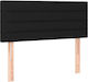 vidaXL Fabric Bed Headboard Black 100x78cm