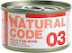 Natural Code 03 Wet Food for Adult Cats in Cans with Chicken and Salmon Gluten Free 85gr
