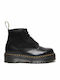 101 Quad Leather Women's Ankle Boots with Medium Heel Black