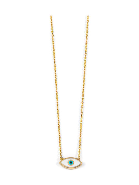 George Art Jewels Κολιέ Ματάκι από Χρυσό 14Κ