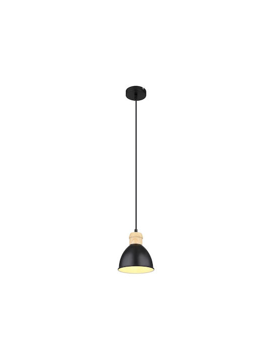 Globo Lighting Wiho Lustră O singură lumină Bell pentru Soclu E27 Negru