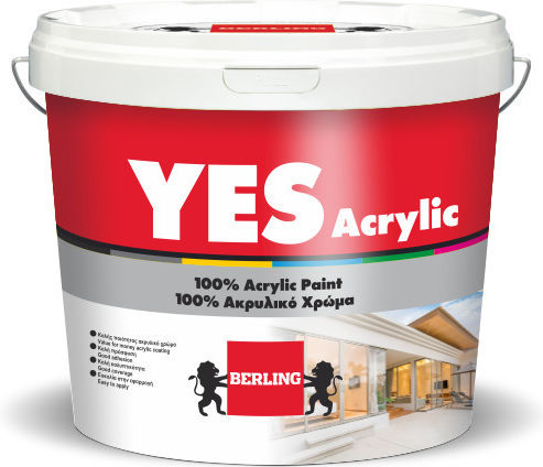 Berling Yes Plastic Acrilyc Paint for Interior and Exterior Use Grey 750ml