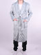 Men's velvet robe Grey