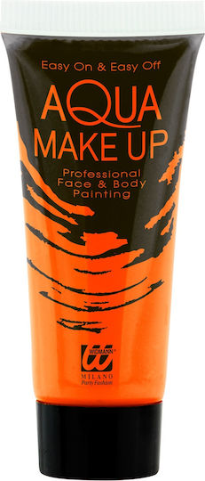 Neon Aqua Make-up Carnival Body Painting 30ml Orange