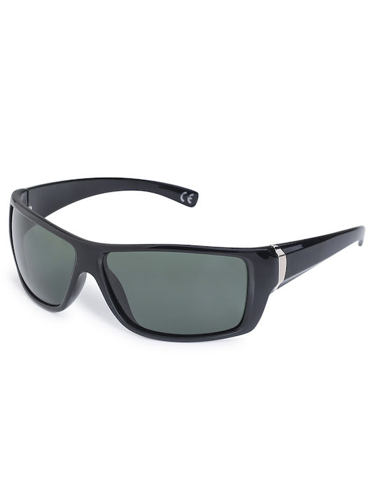 Polareye Sunglasses with Black Plastic Frame and Gray Polarized Lens PL48