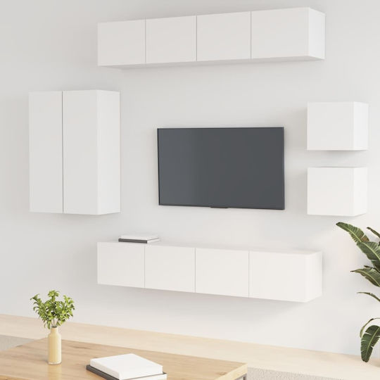 Животно помещение ТВ единица White 8pcs Д30.5xШ30xВ90бр