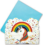 Maskarata Invitations Unicorns 6pcs Π065605Unicorn Party Invitations 6 pieces