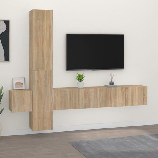 Животно помещение ТВ единица Sonoma Oak 5pcs Д80xШ30xВ30бр