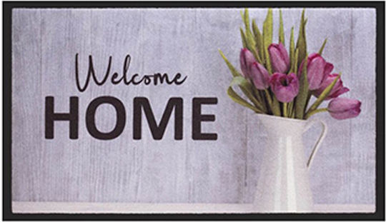 Sdim Входен Килим Мокет Tulips Welcome Бежово - Розово 45x75см 585-4575-156 Бежово - Розово
