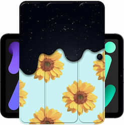 Tri-Fold Flip Cover Blue Sunflower (Samsung Galaxy Tab A8 2021 10,5")