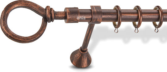 Enis by Domus Metallisches Vorhangstangen Kédros Einzeln Φ25mm 160cm Kupfer