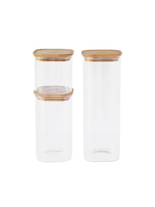 Pebbly Vase General Use with Lid Glass 3pcs