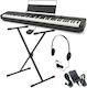 Casio Electric Stage Piano CDP-S110 Basic Stand & Headphones Set with 88 Weighted Keys Built-in Speakers and Connection with Headphones and Computer Black