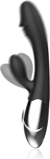 Dream Love Black & Silver Kaleb Δονητής Rabbit Stimulating Vibe 20cm Μαύρος