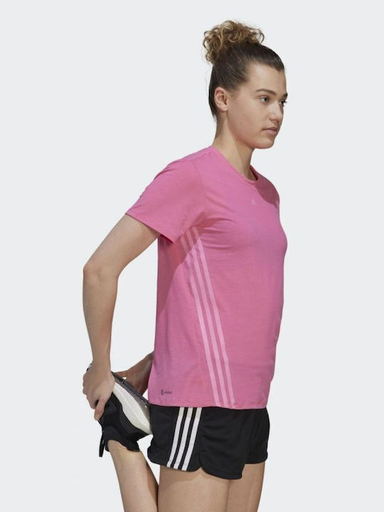 Adidas Train Icons Γυναικείο Αθλητικό T-shirt Ροζ