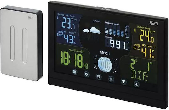 Emos EMS986 Drahtlos Wetterstation Digital Wandmontiert Schwarz