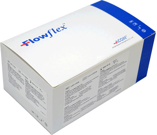 Acon Flowflex SARS-CoV-2 & Influenza A/B Ag 25бр Диагностичен Тест за Бързо Откриване Антигени с Проба от Нос