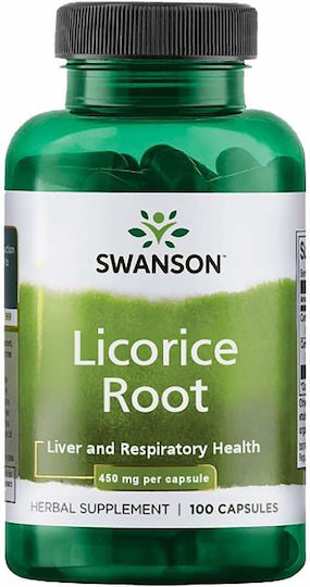Swanson Licorice Root 450mg 100 κάψουλες
