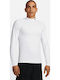 Nike Pro Warm Ανδρική Ισοθερμική Μακρυμάνικη Μπλούζα Λευκή