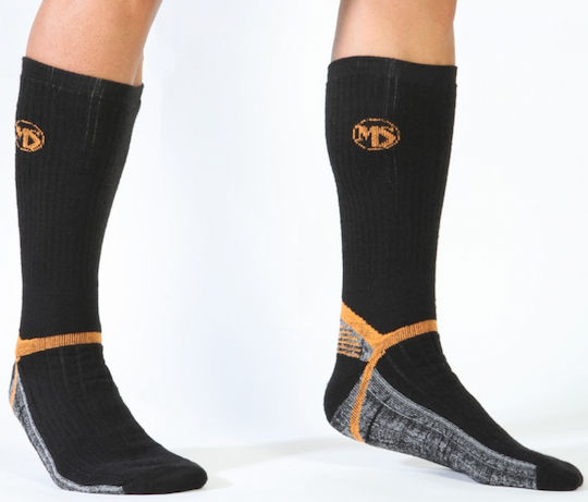 MS MS Hiking Medium Long Isothermal Hunting Socks Woolen in Black color