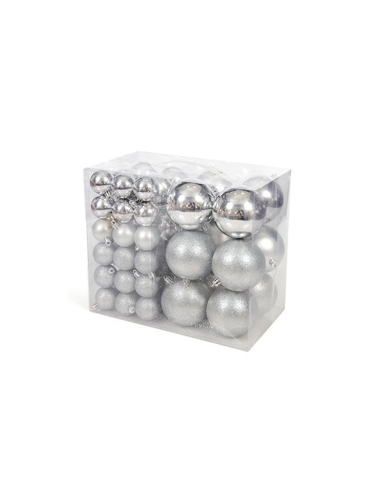 Set de bile de plastic Silver 46pcs