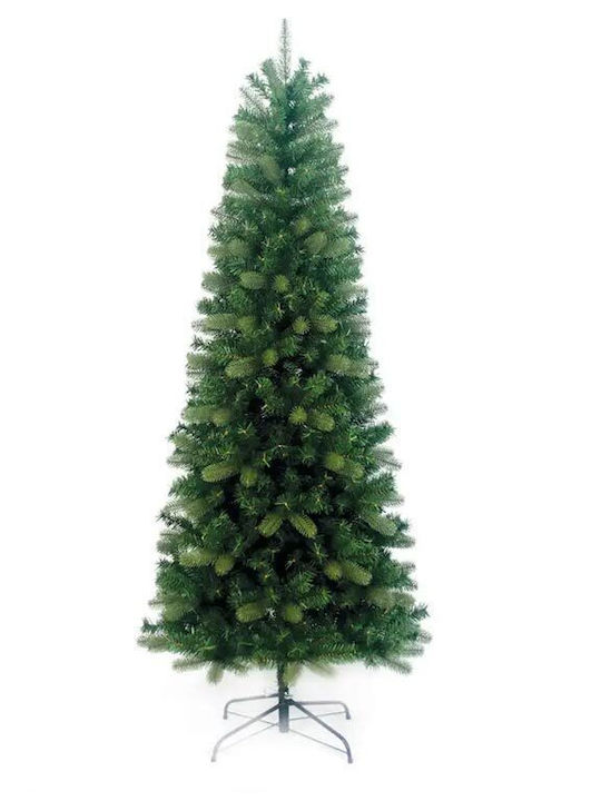 Davos Christmas Slim Green Tree with Metallic Base H180cm